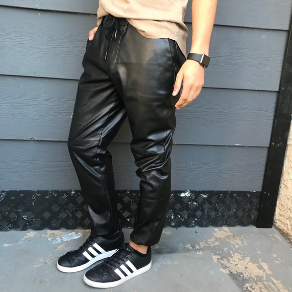 Faux Leather Joggers Forever 2 Men 